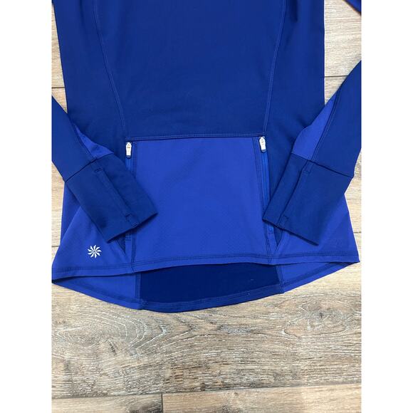 Athleta Plush Tech Hoodie 3.0 Sapphire Blue Size XXS Hoodie Workout Top - Picture 5 of 9